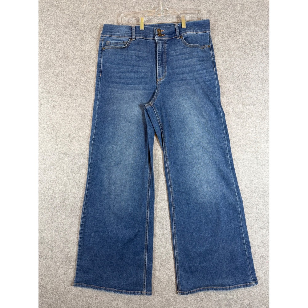 Sofia Jeans Margot Wide Leg Jeans Womens 16 Blue Excellent High Rise Stretch